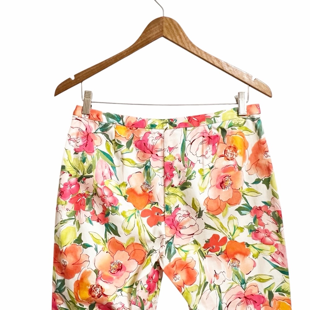 Lauren Ralph Lauren Floral Cottage Capri Crop Pants Womens 8P Petite Multicolor - Picture 4 of 6